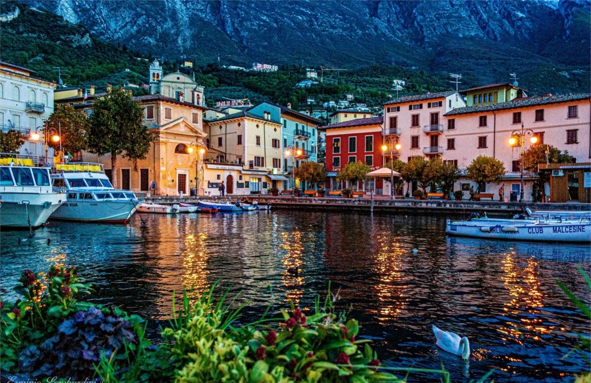 Gardasee Malcesine Limone mit dem Boot Familienurlaub