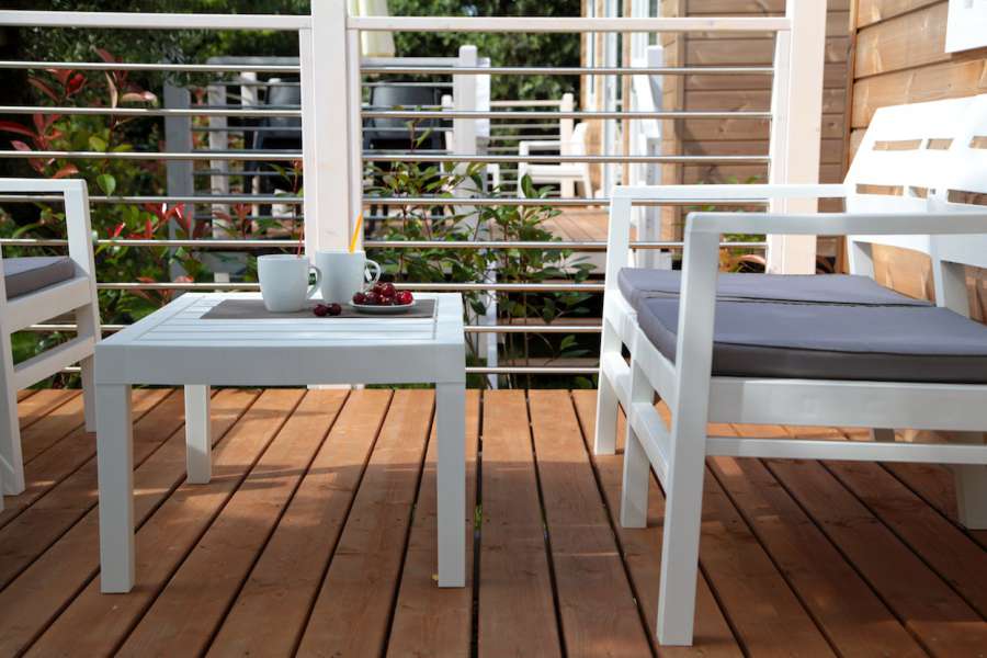 Campingplatz Gardasee mit Mobilheim mit überdachter Terrasse 10