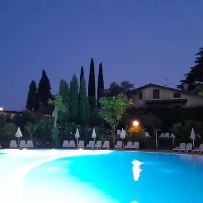 Evening by the pool